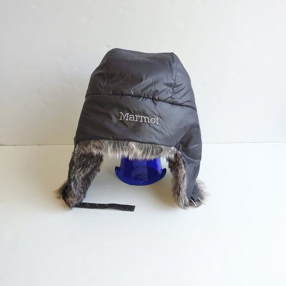 Marmot Aviator Trapper Adjustable Hat Ear Flap Gray Outdoor Hike Camp Ski Unisex - Picture 1 of 7